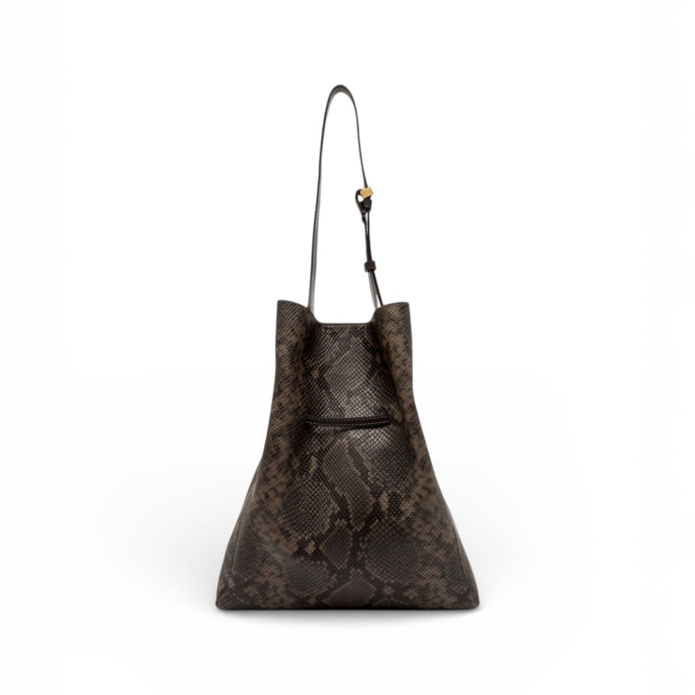 Borsa secchiello Sienna pelle pitonata espresso Gianni Chiarini 