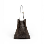 Borsa secchiello Sienna pelle pitonata espresso Gianni Chiarini 