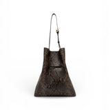 Borsa secchiello Sienna pelle pitonata espresso Gianni Chiarini 