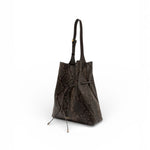 Borsa secchiello Sienna pelle pitonata espresso Gianni Chiarini 