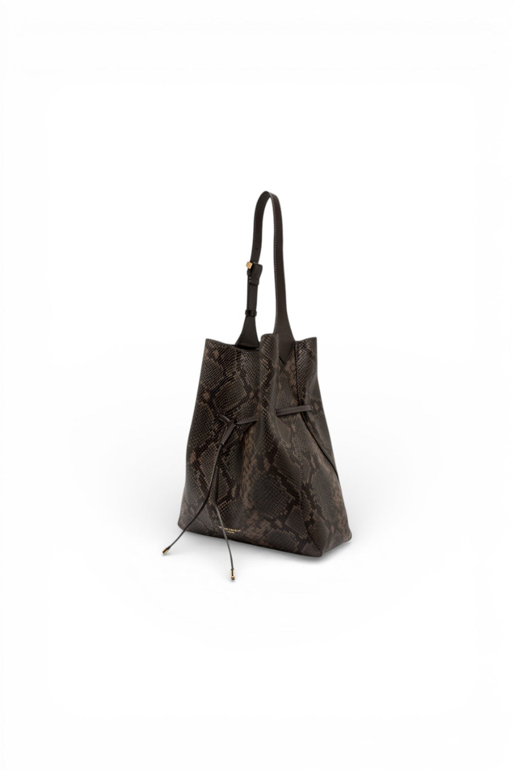 Borsa secchiello Sienna pelle pitonata espresso Gianni Chiarini 