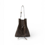 Borsa secchiello Sienna pelle pitonata espresso Gianni Chiarini 