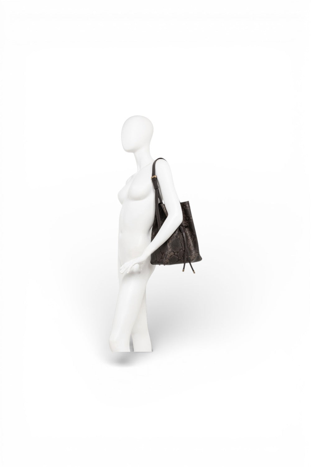 Borsa secchiello Sienna pelle pitonata espresso Gianni Chiarini 