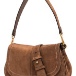 Borsa Helena Round camoscio cognac 