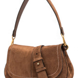 Borsa Helena Round camoscio cognac 