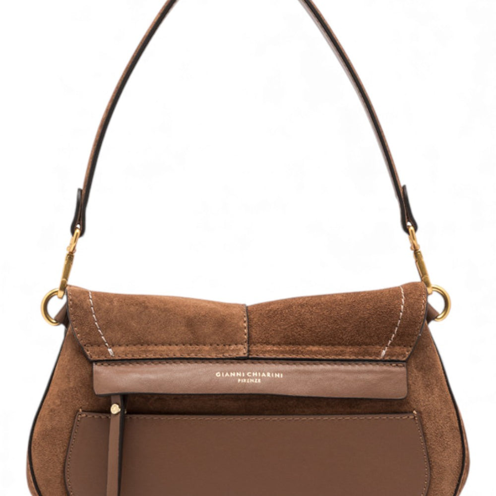 Borsa Helena Round camoscio cognac 