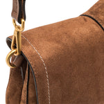 Borsa Helena Round camoscio cognac 