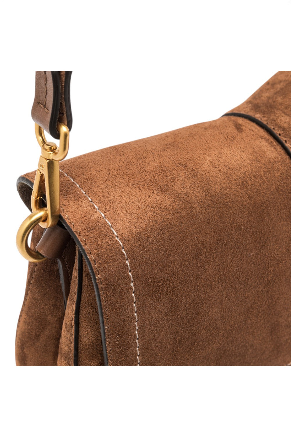Borsa Helena Round camoscio cognac 