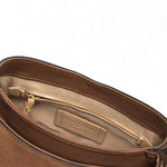 Borsa Helena Round camoscio cognac 