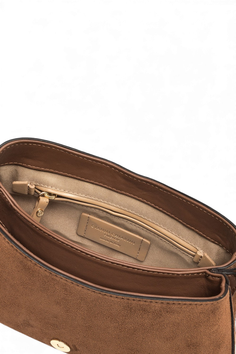 Borsa Helena Round camoscio cognac 