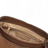 Borsa Helena Round camoscio cognac 
