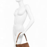 Borsa Helena Round camoscio cognac 