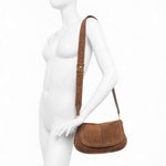Borsa Helena Round camoscio cognac 