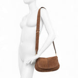 Borsa Helena Round camoscio cognac 
