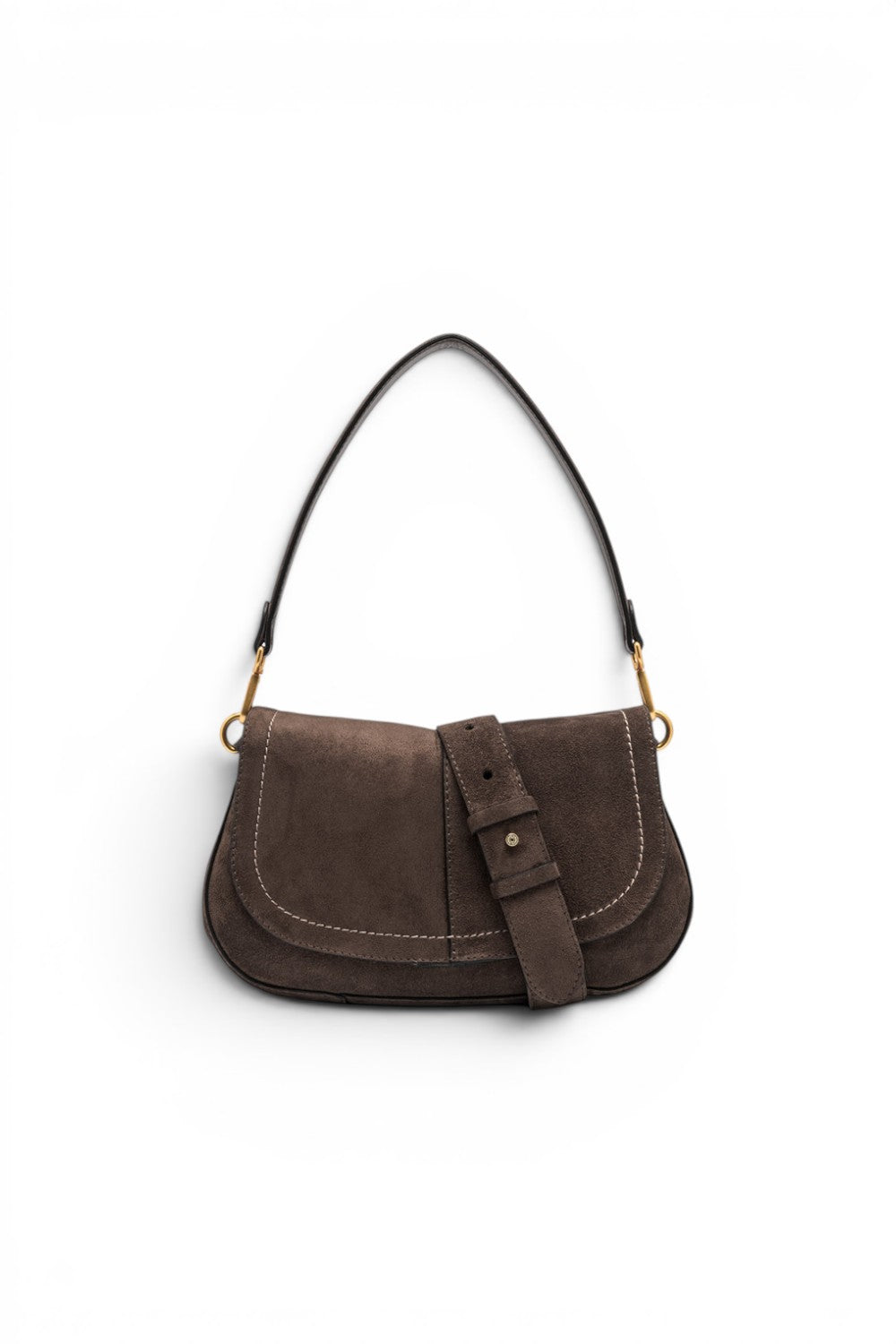 Borsa Helena Round camoscio moka 