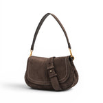 Borsa Helena Round camoscio moka 