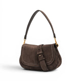 Borsa Helena Round camoscio moka 