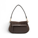 Borsa Helena Round camoscio moka 