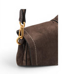 Borsa Helena Round camoscio moka 