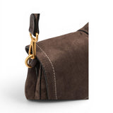 Borsa Helena Round camoscio moka 