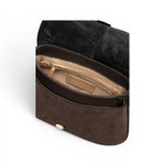 Borsa Helena Round camoscio moka 