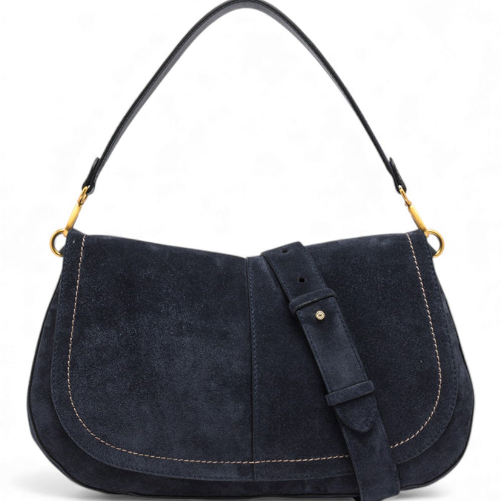 Borsa Helena Round grande camoscio notturno 