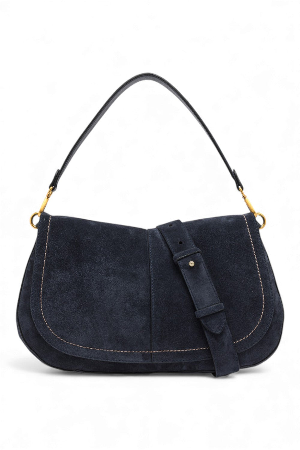 Borsa Helena Round grande camoscio notturno 