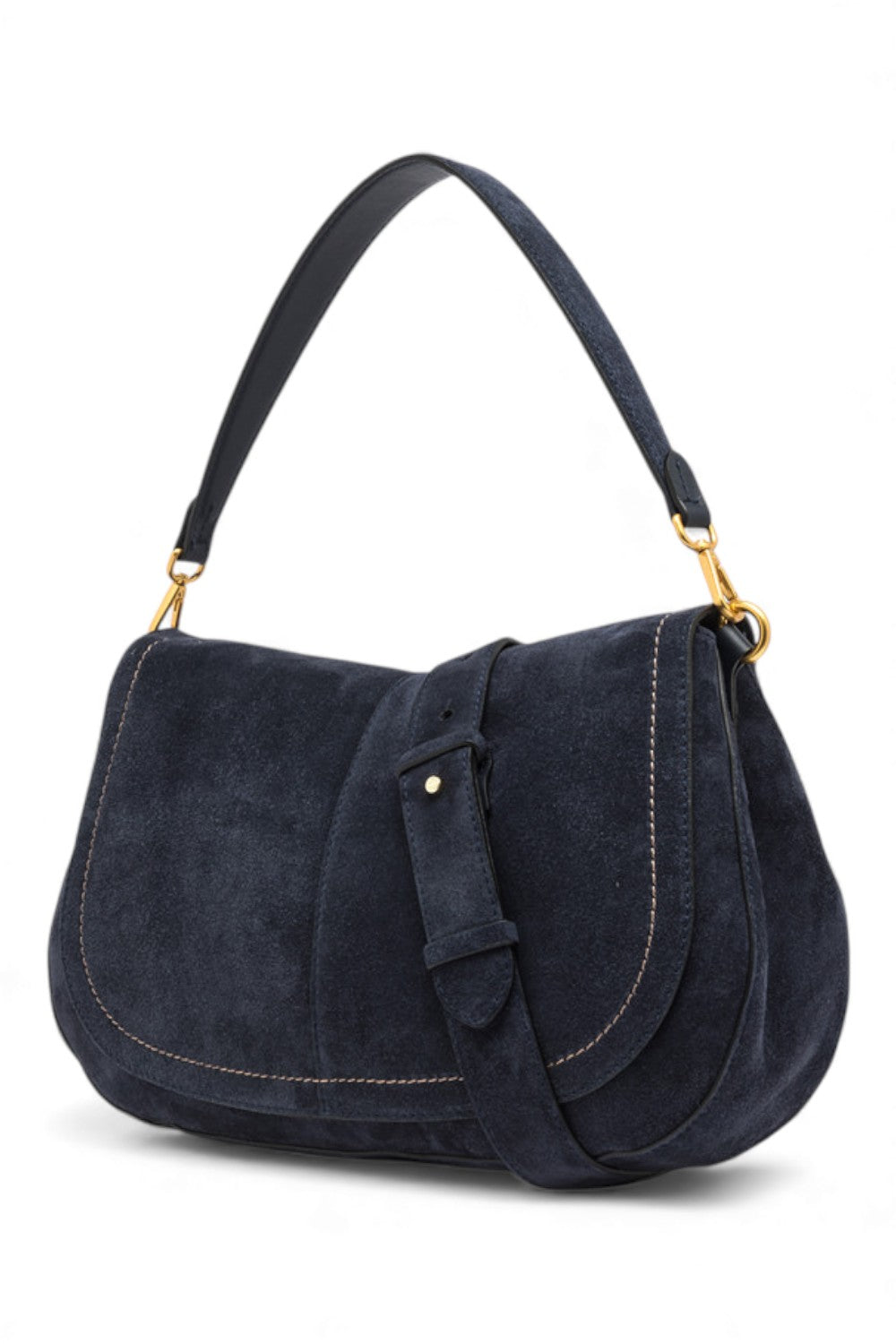 Borsa Helena Round grande camoscio notturno 