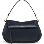 Borsa Helena Round grande camoscio notturno 