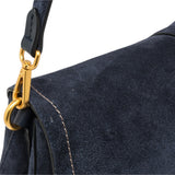 Borsa Helena Round grande camoscio notturno 