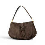 Borsa Helena Round grande camoscio moka 