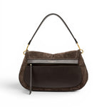 Borsa Helena Round grande camoscio moka 