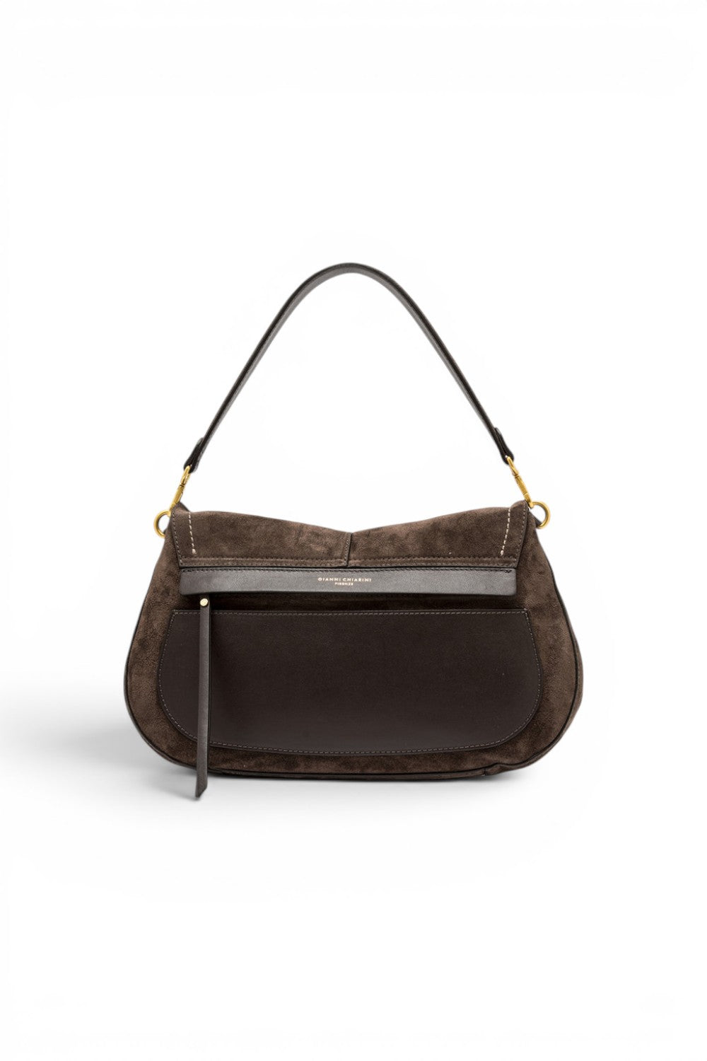 Borsa Helena Round grande camoscio moka 