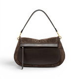 Borsa Helena Round grande camoscio moka 
