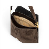 Borsa Helena Round grande camoscio moka 