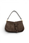 Borsa Helena Round grande camoscio moka