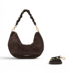 Borsa tracolla sacca CLEO camoscio moka 