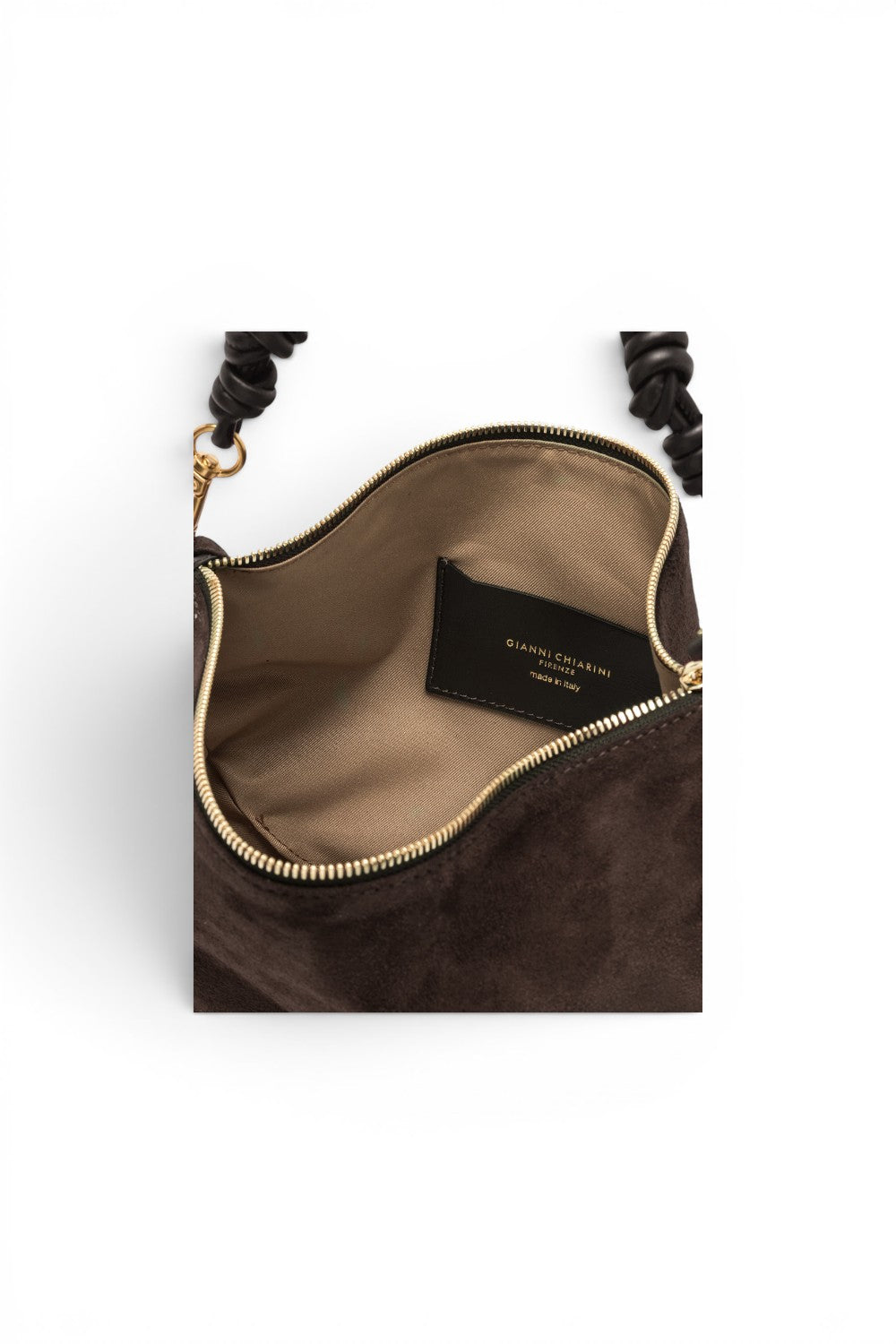 Borsa tracolla sacca CLEO camoscio moka 