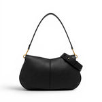 Borsa Helena Round grande pelle nera 