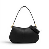 Borsa Helena Round grande pelle nera 