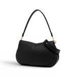 Borsa Helena Round grande pelle nera 