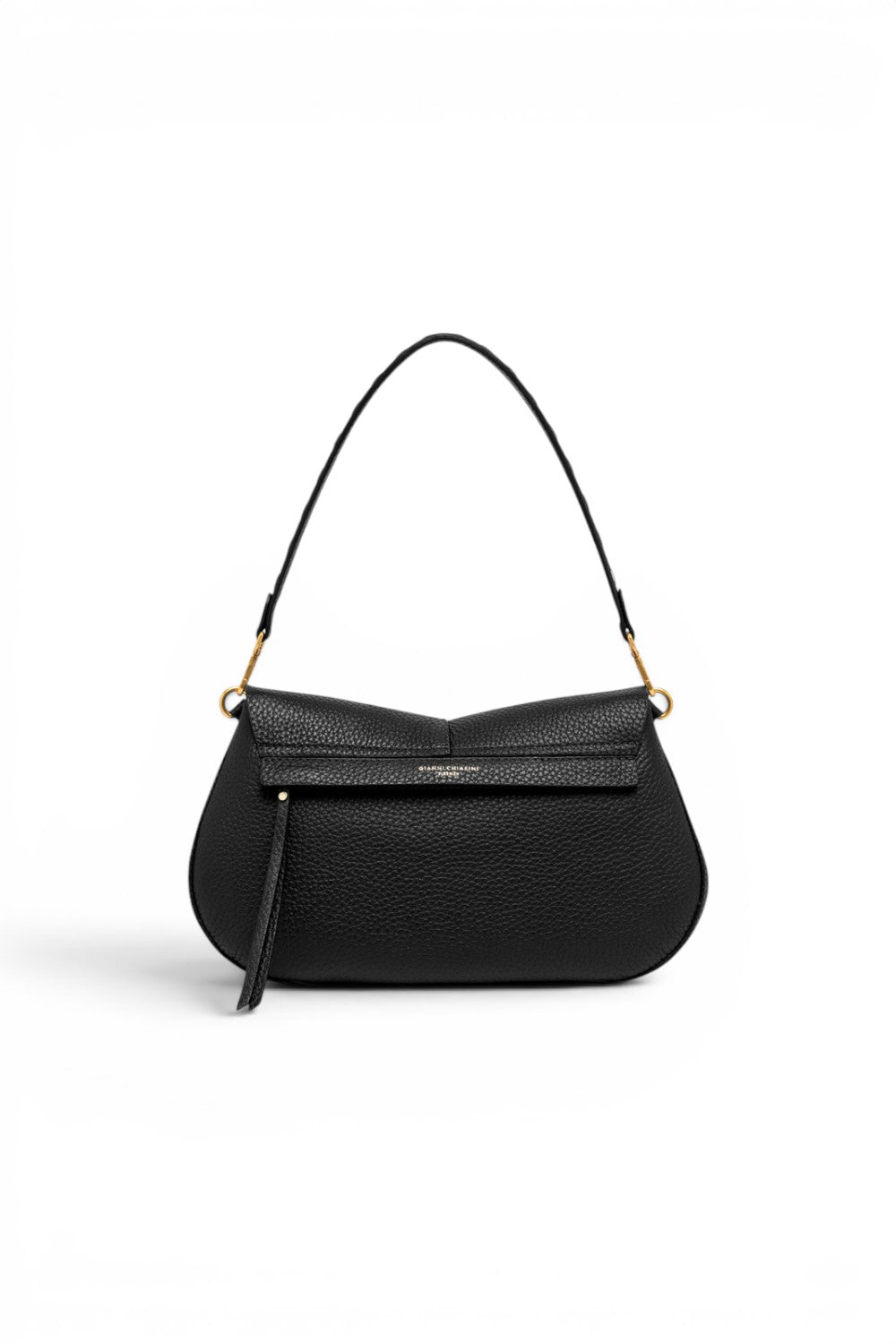 Borsa Helena Round grande pelle nera 