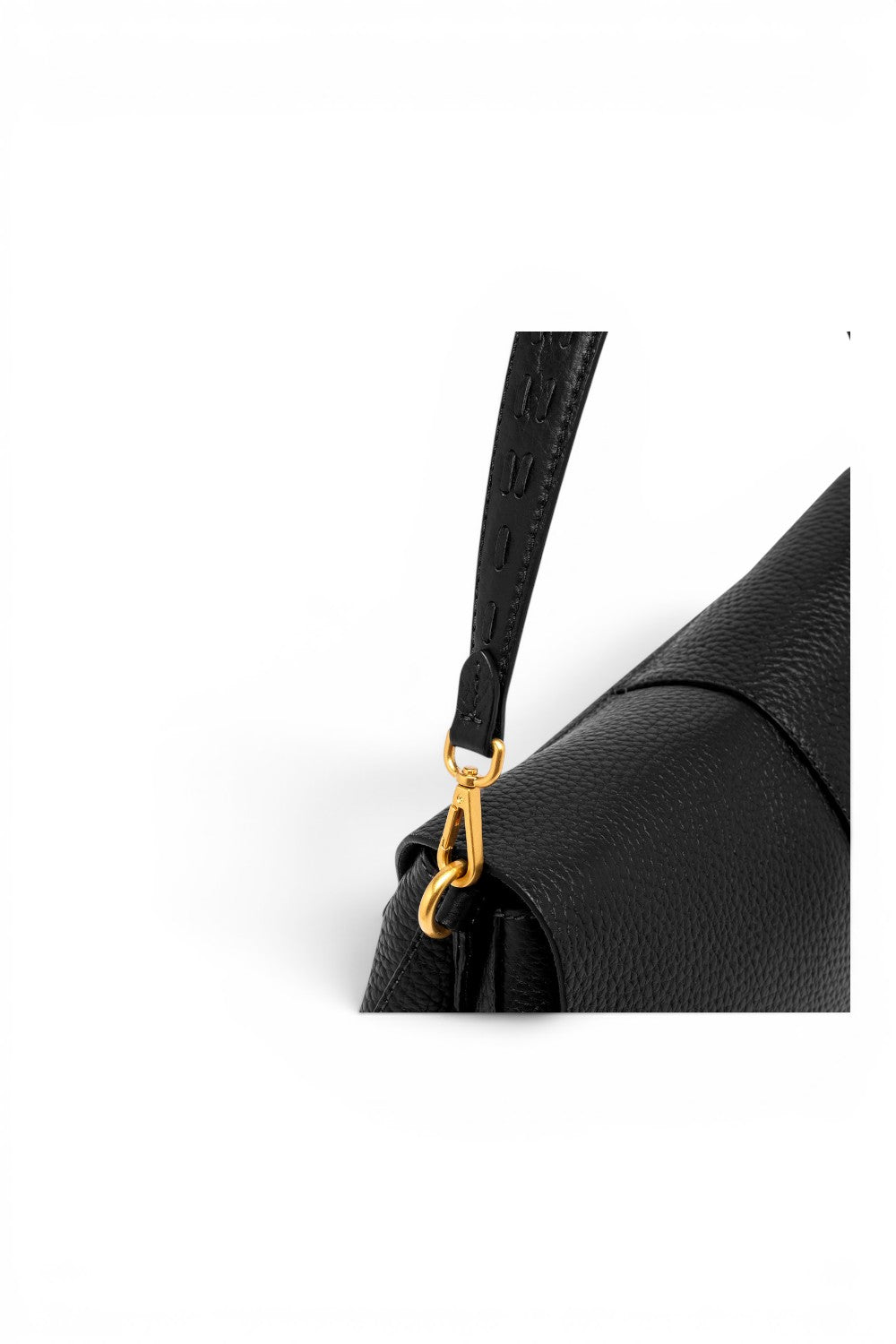 Borsa Helena Round grande pelle nera 