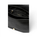 Borsa Helena Round grande pelle nera 