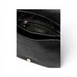 Borsa Helena Round grande pelle nera 