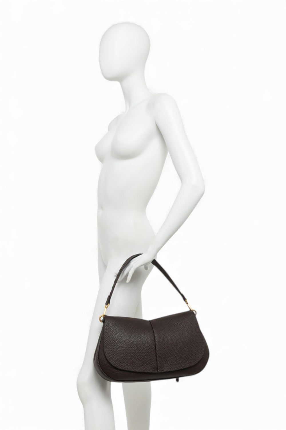 Borsa Helena Round grande pelle espresso 