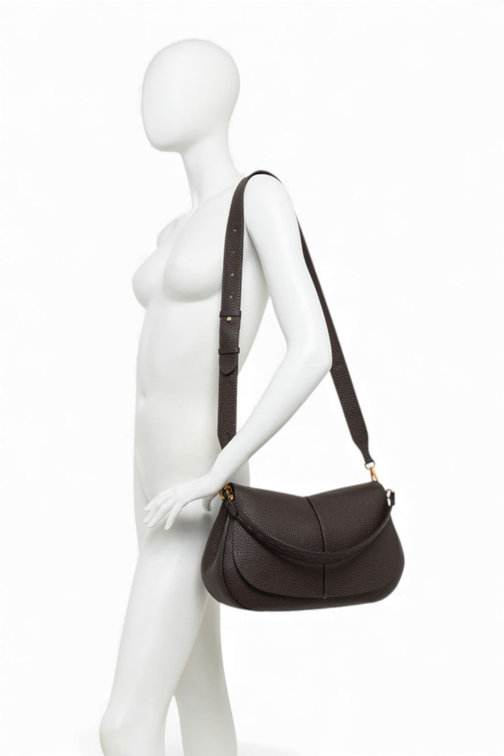 Borsa Helena Round grande pelle espresso 