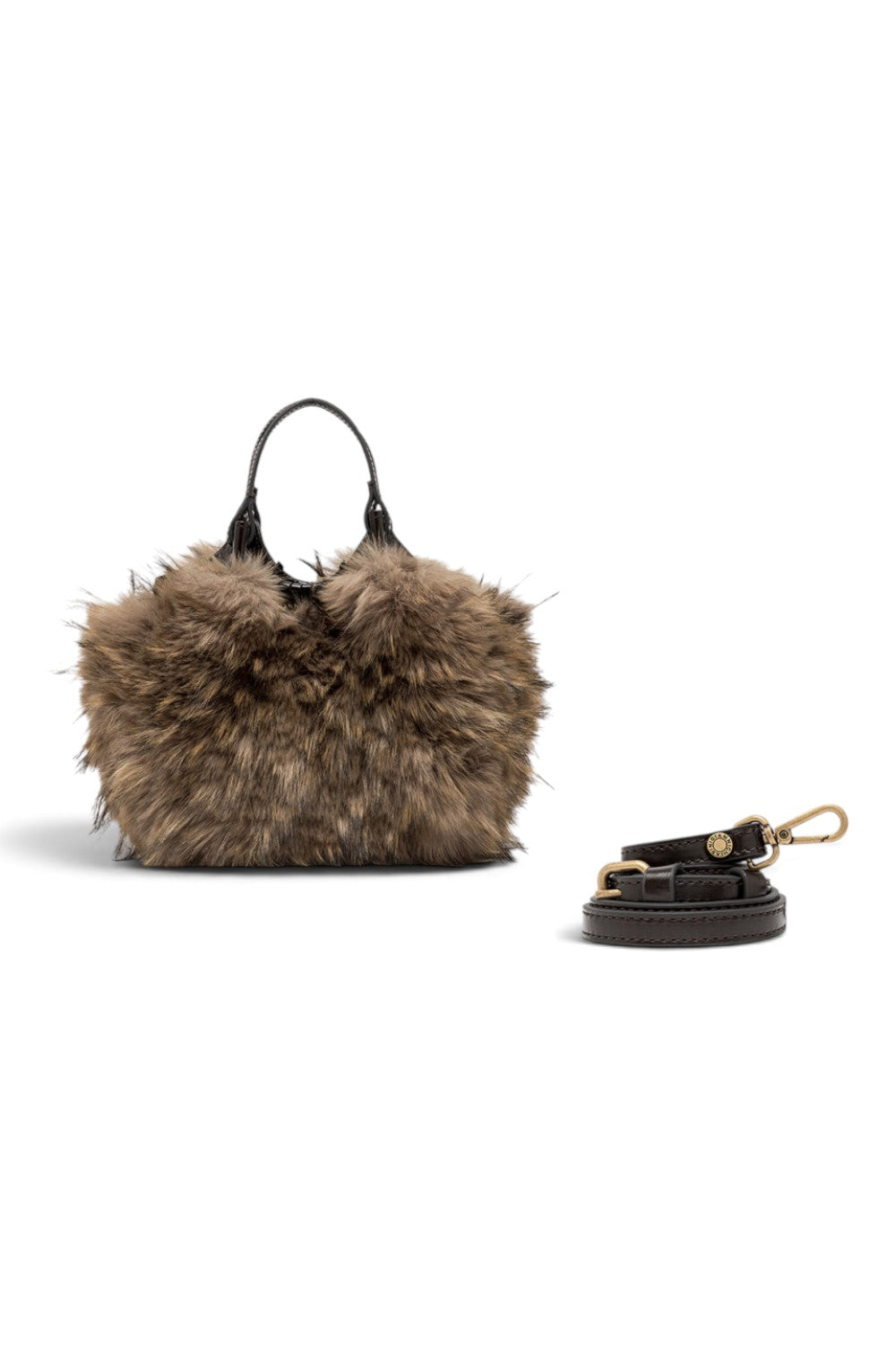 Borsa Dua ecopelliccia espresso piccola Gianni Chiarini 