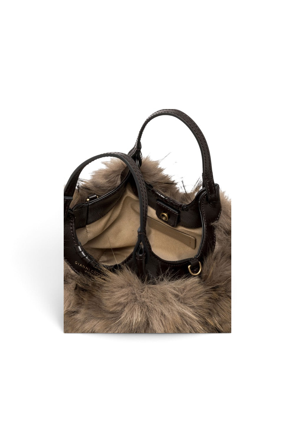 Borsa Dua ecopelliccia espresso piccola Gianni Chiarini 