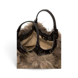 Borsa Dua ecopelliccia espresso piccola Gianni Chiarini 